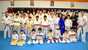 Students from all disciplines of martial arts at Contact Kicks MMA.